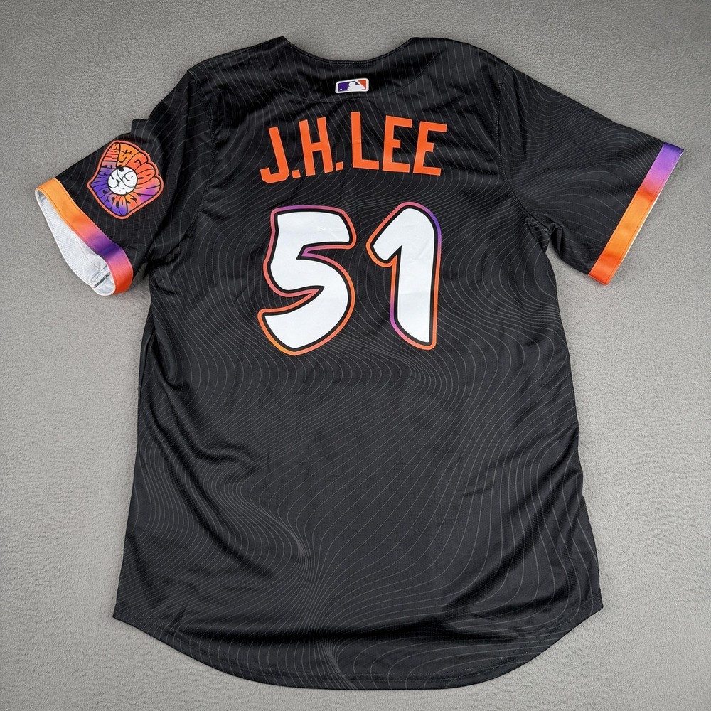 J.H. Lee Jersey San Francisco Giants Baseball Mens Large Black Nike MLB 51